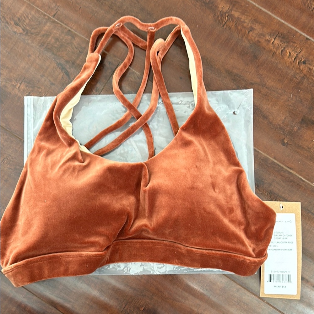 Women's Velvet Rust Bralette